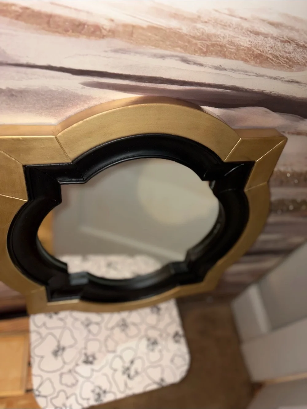 Ornate Gold and Black Decorative Wall Mirror - Home Wall Decor